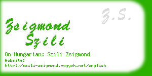 zsigmond szili business card